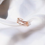 New Fashion Design Zircon Multilayer Twist Rings