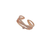 New Fashion Design Zircon Multilayer Twist Rings