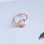 New Sweet Shell Flower Wreath Open Rings